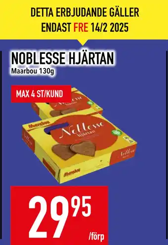 Matdax NOBLESSE HJÄRTAN erbjuda