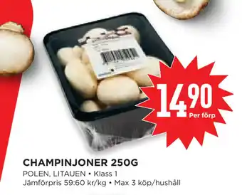 Willys Hemma CHAMPINJONER 250G erbjuda