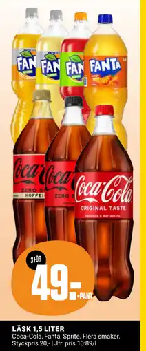 ÖoB LÄSK 1,5 LITER erbjuda