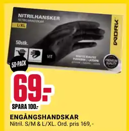 ÖoB ENGÅNGSHANDSKAR erbjuda