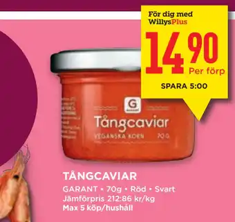 Willys TÅNGCAVIAR erbjuda