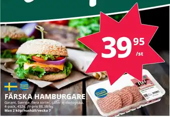 Tempo FÄRSKA HAMBURGARE erbjuda