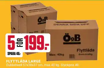 ÖoB FLYTTLÅDA LARGE erbjuda