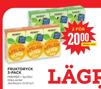 Willys FRUKTDRYCK 3-PACK erbjuda