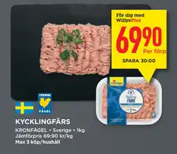 Willys KYCKLINGFÄRS erbjuda