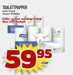 Din Mat TOALETTPAPPER erbjuda