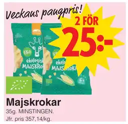 Matöppet Majskrokar erbjuda