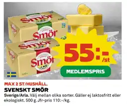 Coop Daglivs SVENSKT SMÖR erbjuda