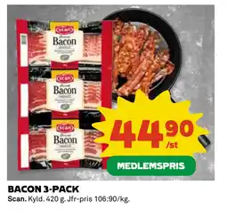 Coop Daglivs BACON 3-PACK erbjuda