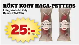 Bonum Matmarknad RÖKT KORV HAGA-PETTERS erbjuda