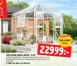 Jem&Fix VÄXTHUS HERA 9000 - 9 M² erbjuda