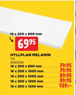 Jem&Fix HYLLPLAN MELAMIN erbjuda