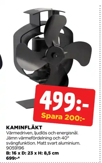 Jem&Fix KAMINFLÄKT erbjuda