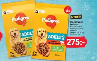 DollarStore Hundfoder Pedigree erbjuda