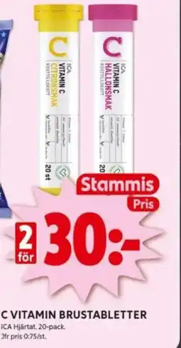 ICA Kvantum C Vitamin Brustabletter erbjuda