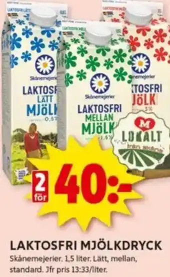 ICA Kvantum Laktosfri mjölkdryck erbjuda