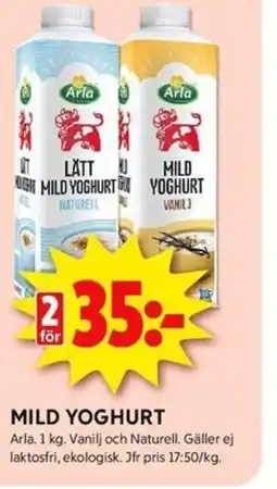 ICA Kvantum Mild yoghurt erbjuda