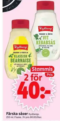 ICA Supermarket Färska såser Rydbergs. erbjuda