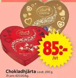 ICA Supermarket Chokladhjärta Lindt. erbjuda