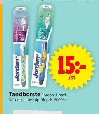 ICA Supermarket Tandborste Jordan. 1-pack. erbjuda