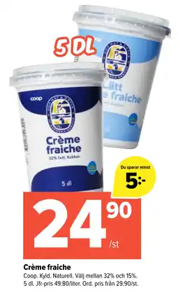 Coop Extra Crème fraiche erbjuda