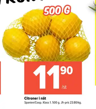 Coop Extra Citroner i nät erbjuda