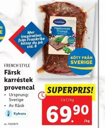 Lidl French Style Flaskkarréstek Provençal erbjuda