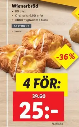 Lidl Wienerbröd erbjuda