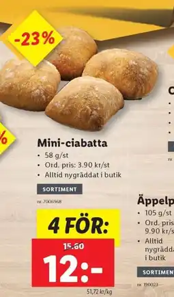 Lidl Mini-ciabatta erbjuda