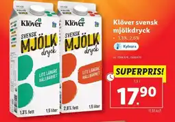 Lidl Klöver svensk mjölkdryck erbjuda