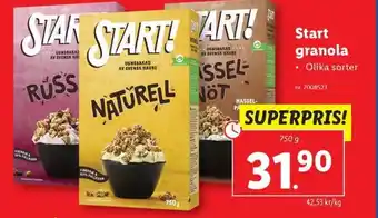 Lidl Start granola erbjuda