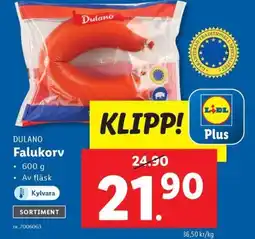 Lidl DULANO Falukorv erbjuda