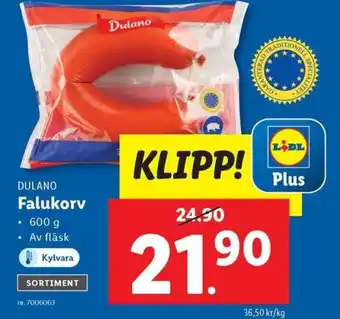 Lidl DULANO Falukorv erbjuda