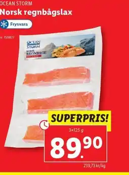 Lidl OCEAN STORM Norsk regnbågslax erbjuda