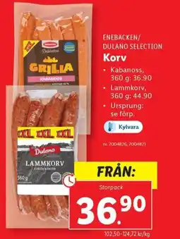 Lidl Enebacken/ dulano selection erbjuda