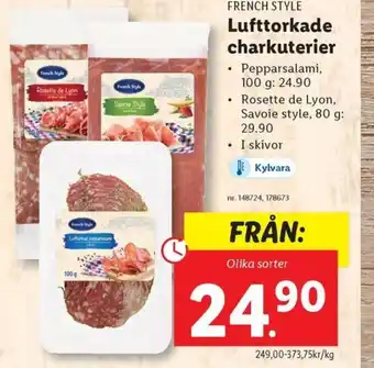 Lidl FRENCH STYLE Lufttorkad salami erbjuda