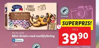 Lidl Duc De Coeur Mini-Eclairs med vaniljfyllning erbjuda