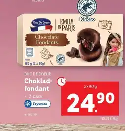 Lidl DUC DE COEUR Choklad- fondant erbjuda