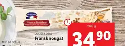 Lidl DUC DE COEUR Fransk nougat erbjuda