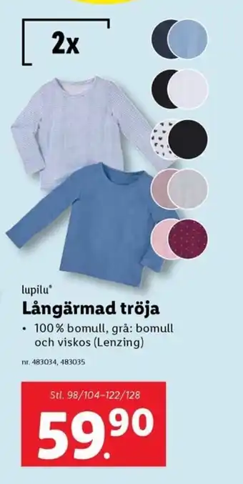 Lidl lupilu Långärmad tröja erbjuda