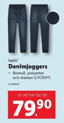 Lidl Lupilu denimjoggers erbjuda