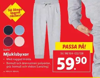 Lidl Mjukisbyxor erbjuda