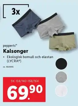 Lidl Pepperts" kalsonger erbjuda