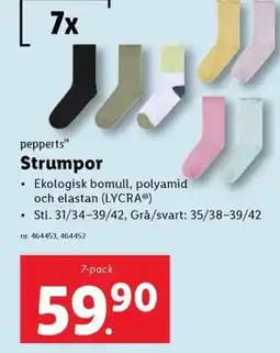 Lidl Pepperts strumpor erbjuda