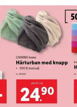 Lidl LIVARNO home Hårturban med knapp erbjuda