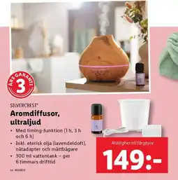 Lidl SILVERCREST* Aromdiffusor, ultraljud erbjuda