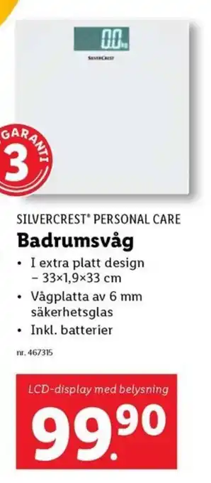 Lidl SILVERCREST PERSONAL CARE Badrumsvåg erbjuda