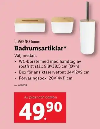 Lidl LIVARNO home Badrumsartiklar* erbjuda