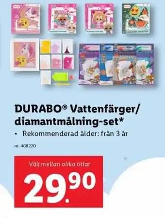 Lidl DURABO® Vattenfärger/ diamantmålning-set* erbjuda