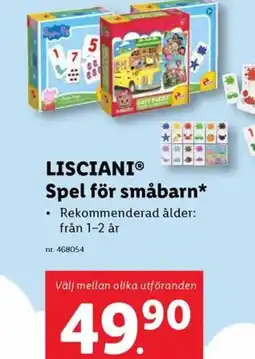 Lidl LISCIANIⓇ Spel för småbarn* erbjuda